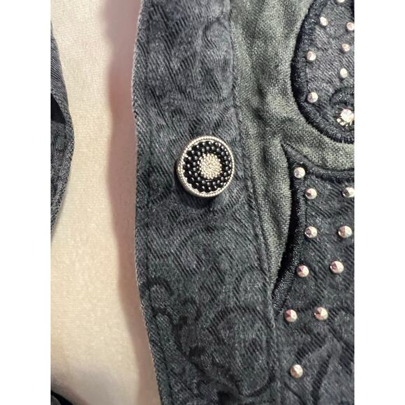 Vintage 80s/90s Caché Studded Cropped Jacket – XS – Rare Find - Picture 4 of 16